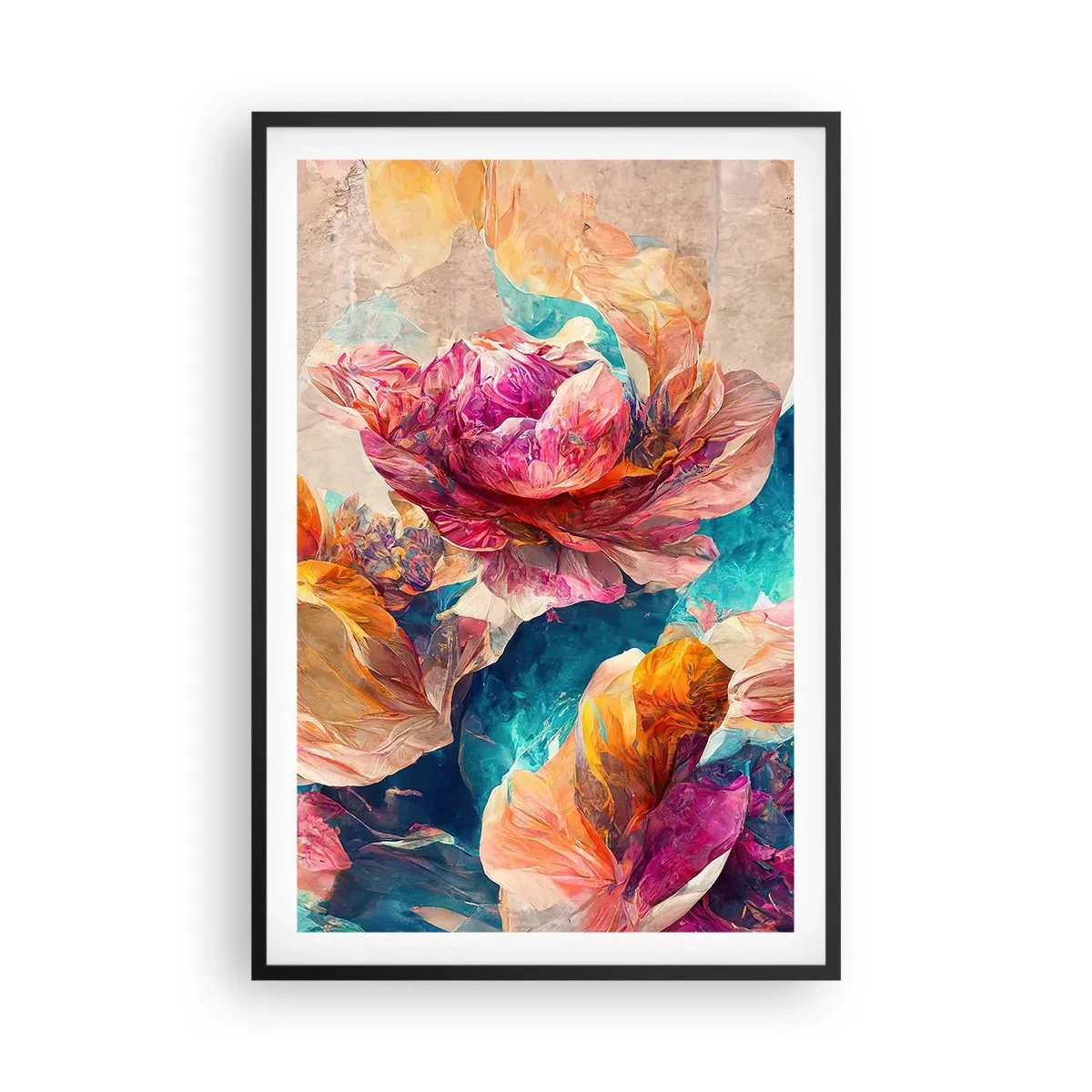 Poszter fehér keretben - Egy csokor színes pompája - 61x91 cm