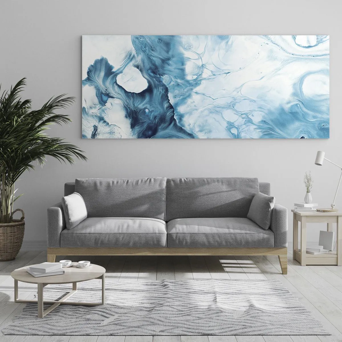 Üveg kép - Kékség koncertje - 90x30 cm