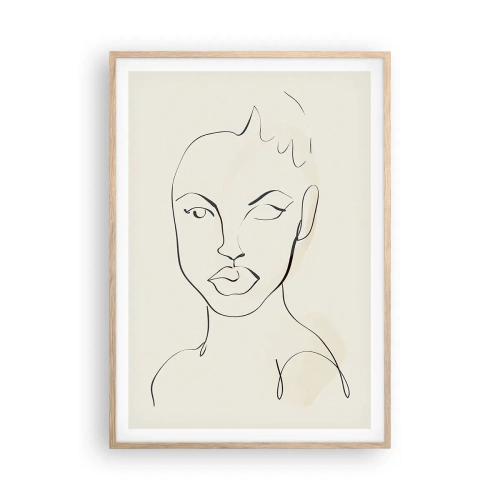 Poszter világos tölgy keretben - Az érzékiség körvonala - 70x100 cm