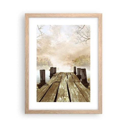 Poszter világos tölgy keretben - Az ősz enyhe szomorúsága - 30x40 cm