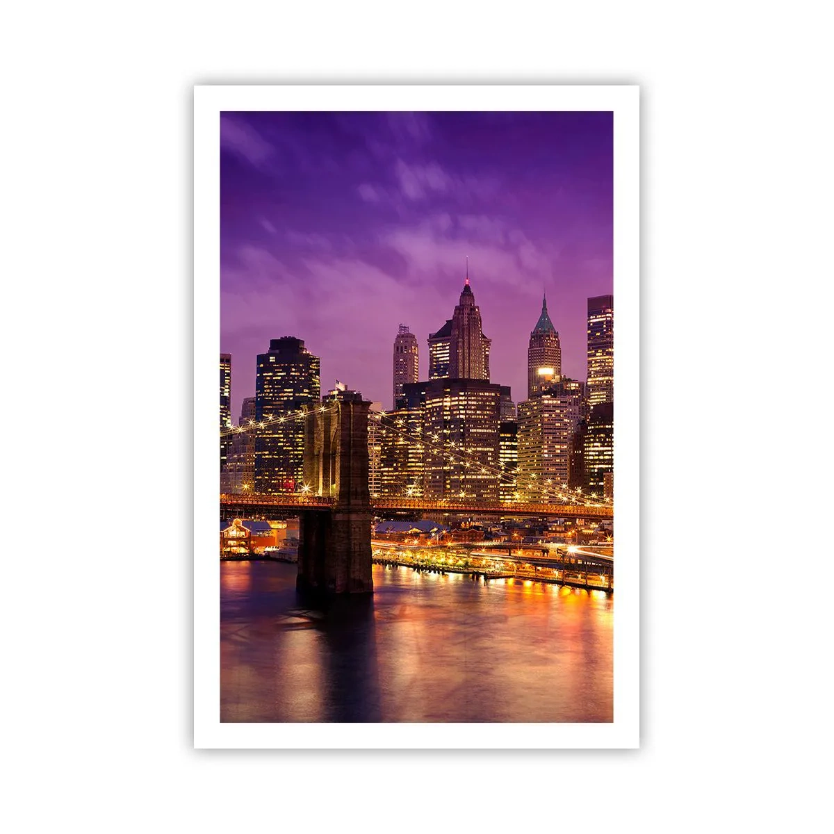 Poszter - Lila-arany Manhathann - 61x91 cm