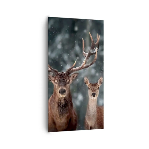 Vászonkép - Az erdő ura a feleségével - 65x120 cm