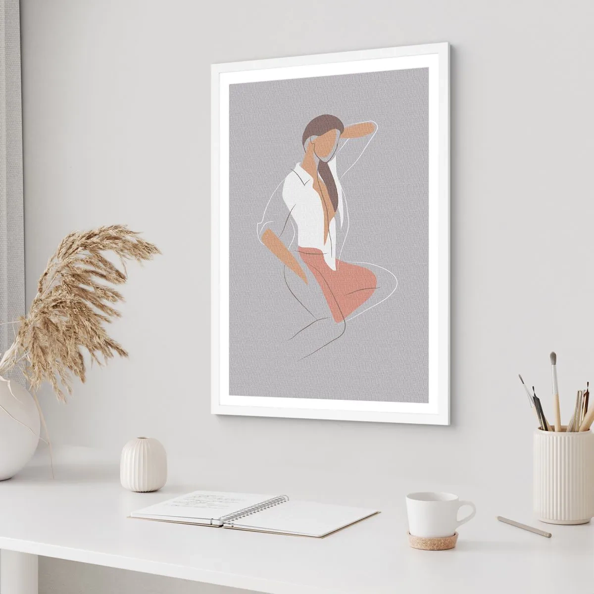 Poszter fekete keretben - Kecsesség kontúrja - 50x70 cm