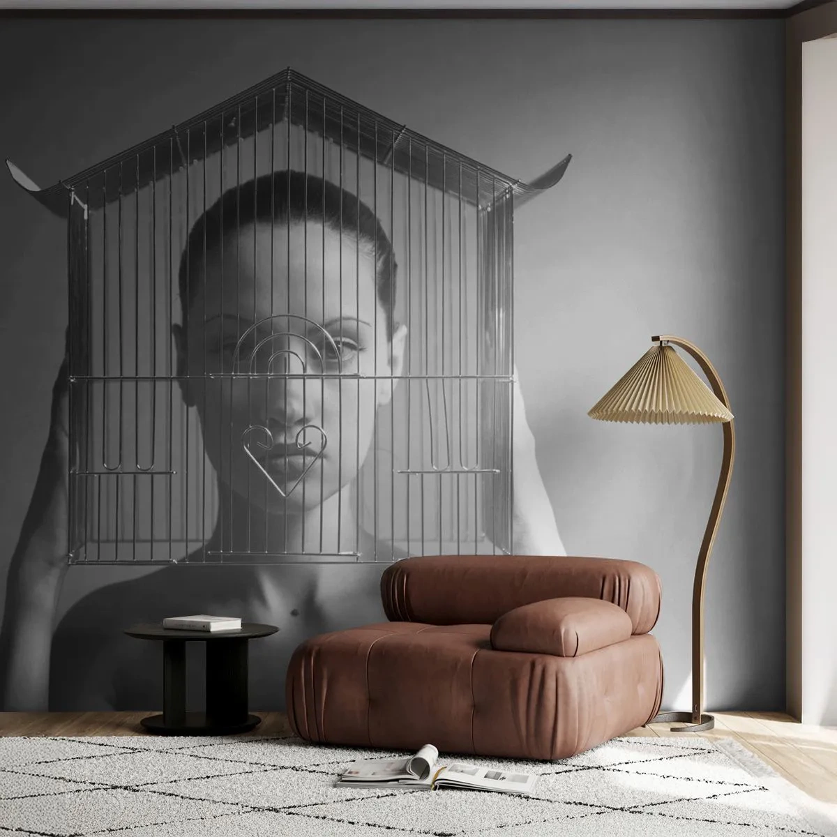 Fotótapéta Premium Sand - Kissé szürreális portré - Nő, Darab, Modell - 100x70 cm