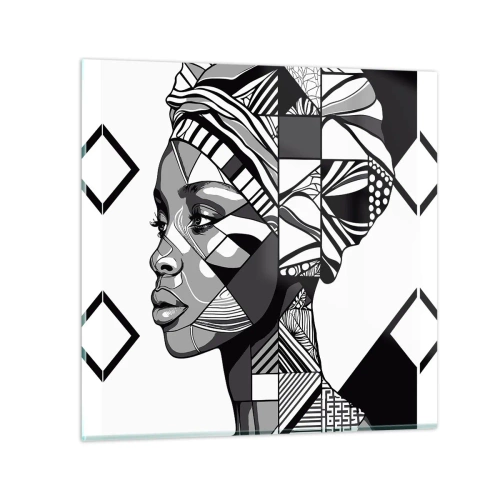 Üveg kép - Etnikai portré - 60x60 cm