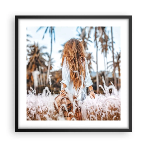 Poszter fehér keretben - Fűbolyhból született - 50x50 cm