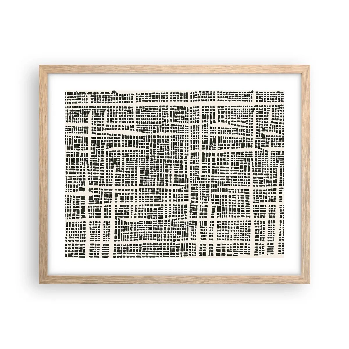 Poszter világos tölgy keretben - Szőtt kompozíció - 50x40 cm