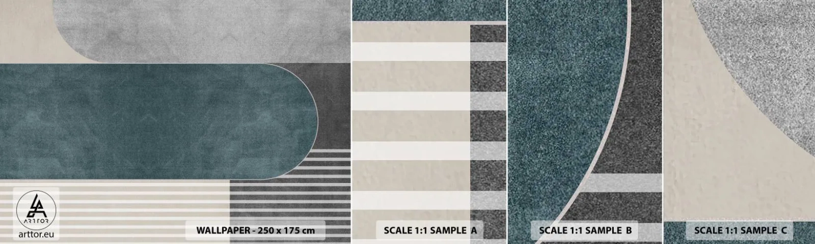 Fotótapéta Minta Standard Eco - Vízszintes kompozíció - Minimalizmus, Alakzatok, Pasztell - 100x30 cm