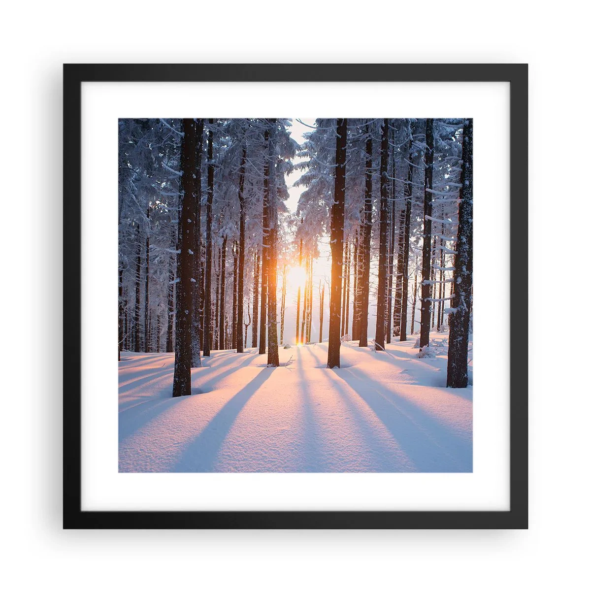 Poszter fehér keretben - Egyértelműen fekete-fehéren - 40x40 cm