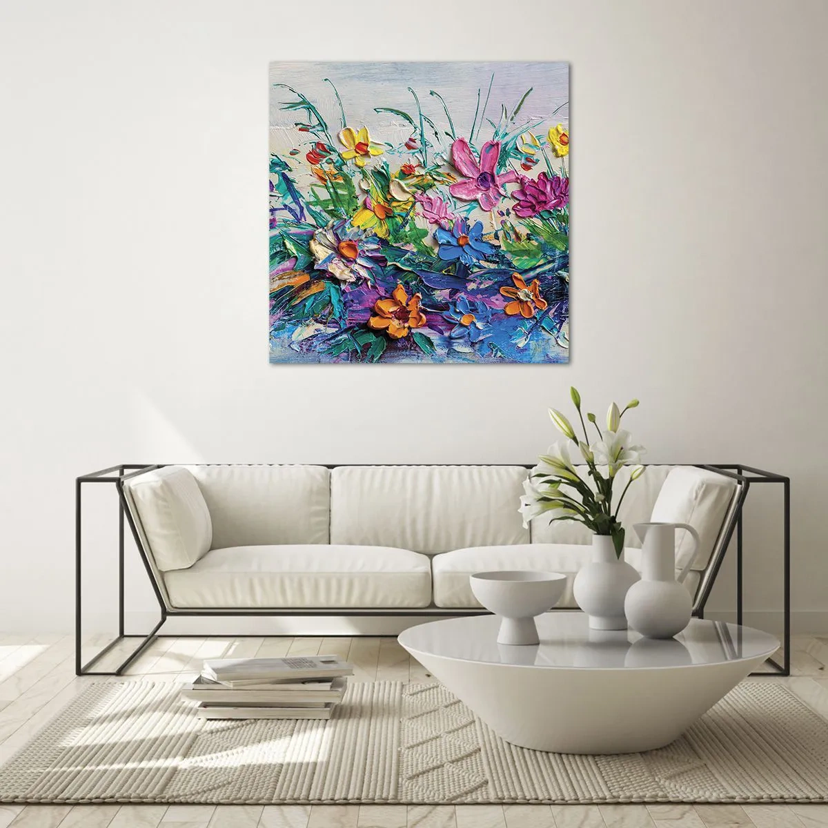 Üveg kép - Egyáltalán nem csendélet - 60x60 cm