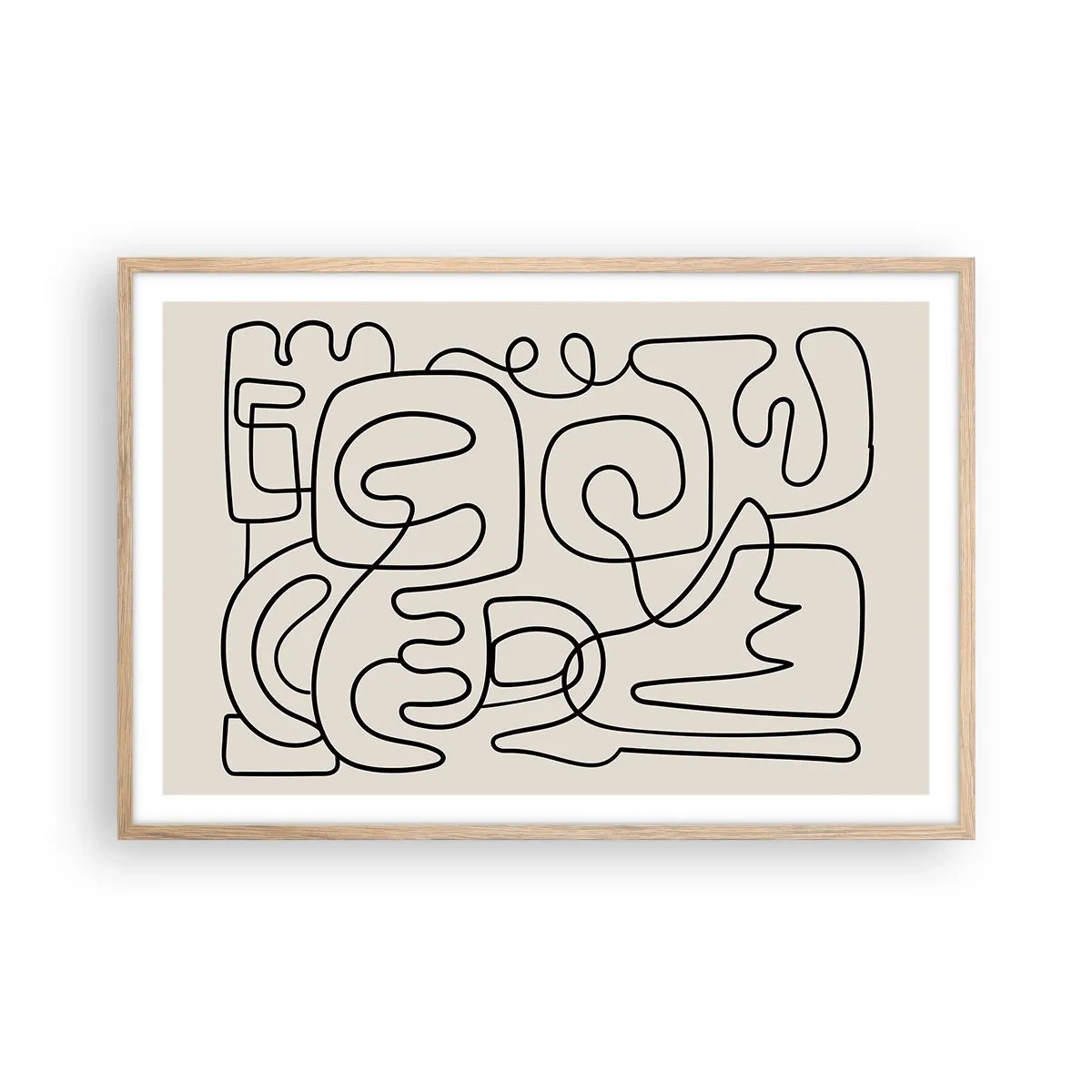 Poszter világos tölgy keretben - A nyomonkövetésben - 91x61 cm