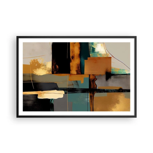 Poszter fehér keretben - Absztrakció - fény és árnyék - 91x61 cm