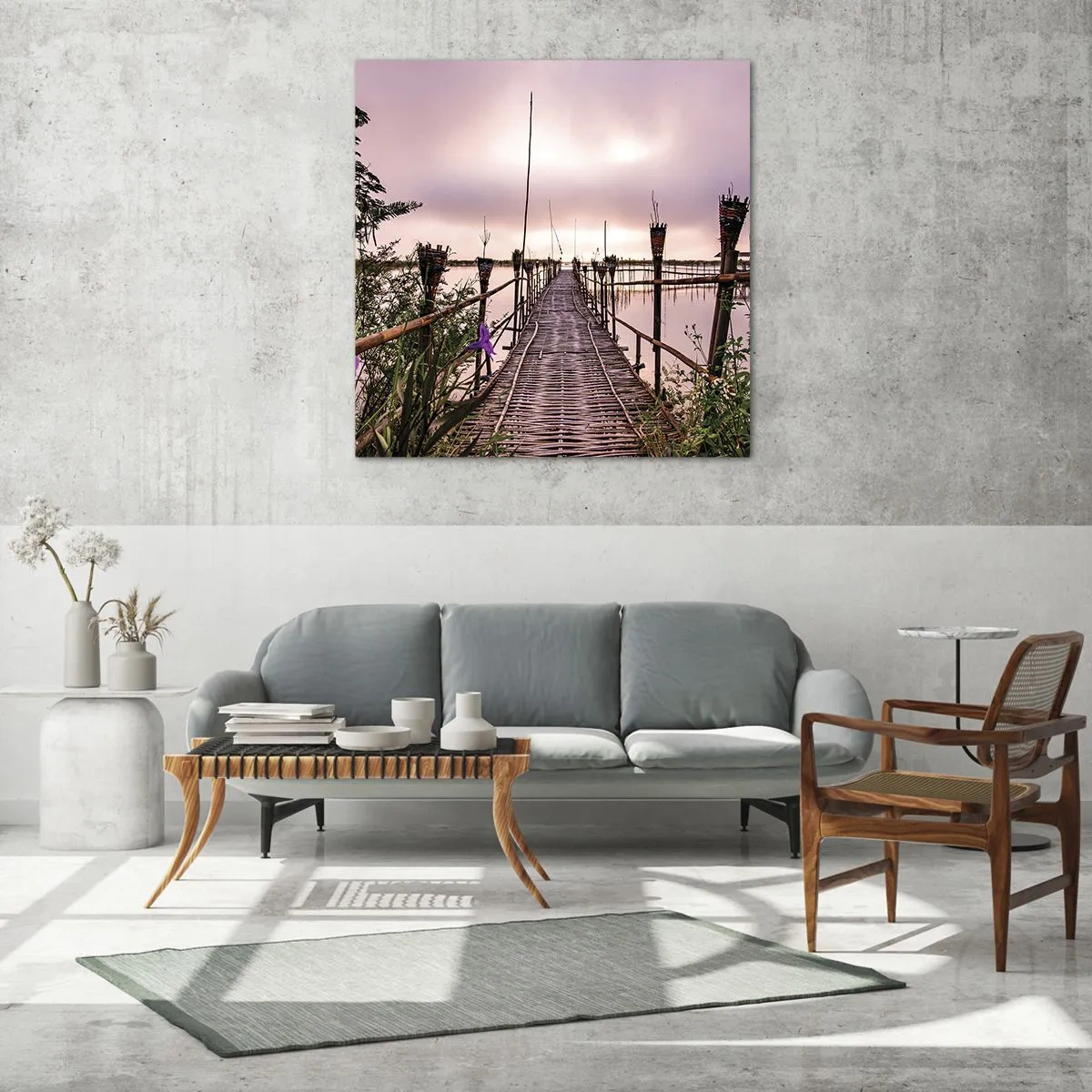 Üveg kép - Nyugalom és csend Ázsiában - 40x40 cm