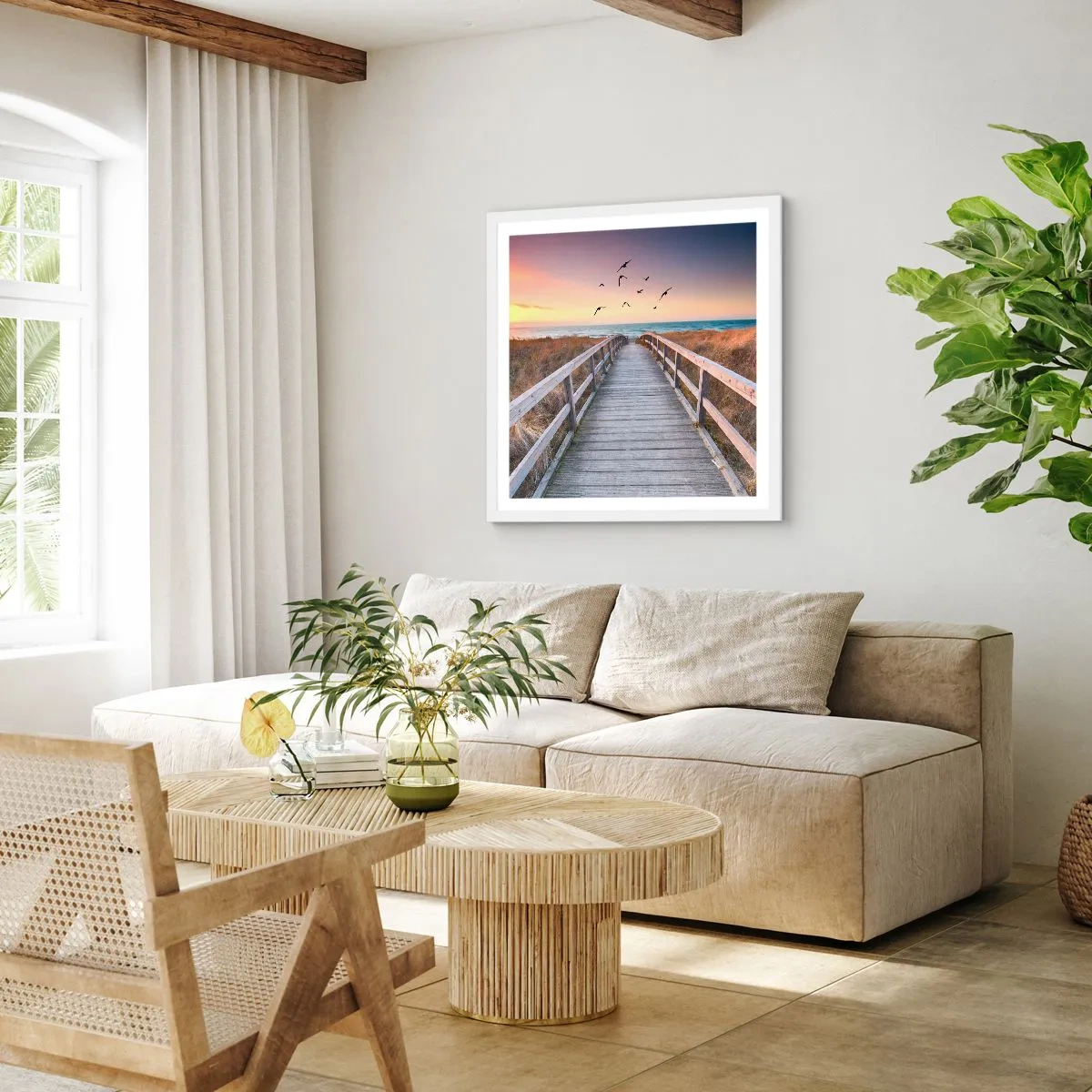 Poszter fekete keretben - Repülési tér - 30x30 cm