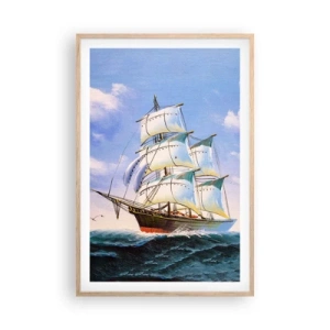 Poszter világos tölgy keretben - Büszkén a széllel - 61x91 cm