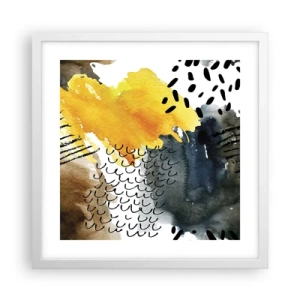 Poszter fekete keretben - Az elemek találkozása - 40x40 cm