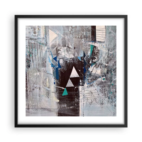Poszter fehér keretben - A háromszögek felülíró sorrendje - 50x50 cm