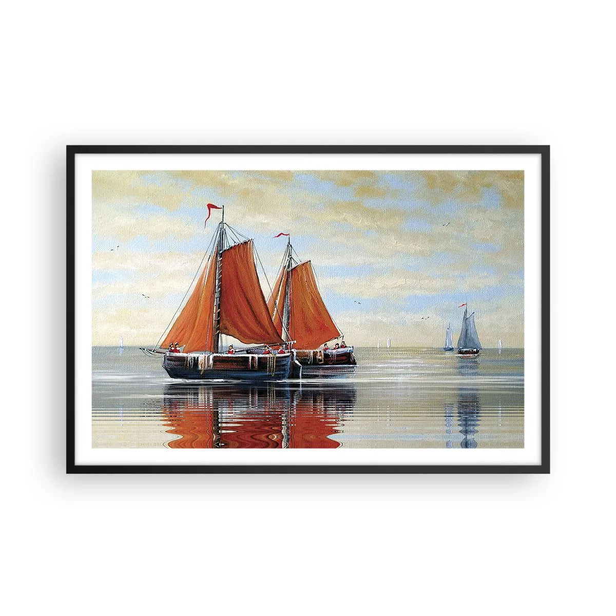 Poszter fehér keretben - Hé, vitorla, tengerész… - 91x61 cm