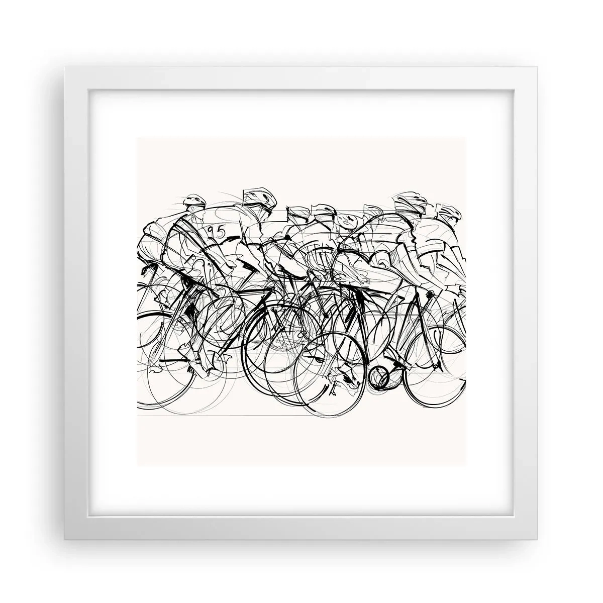 Poszter fekete keretben - Együtt, a csapatban - 30x30 cm