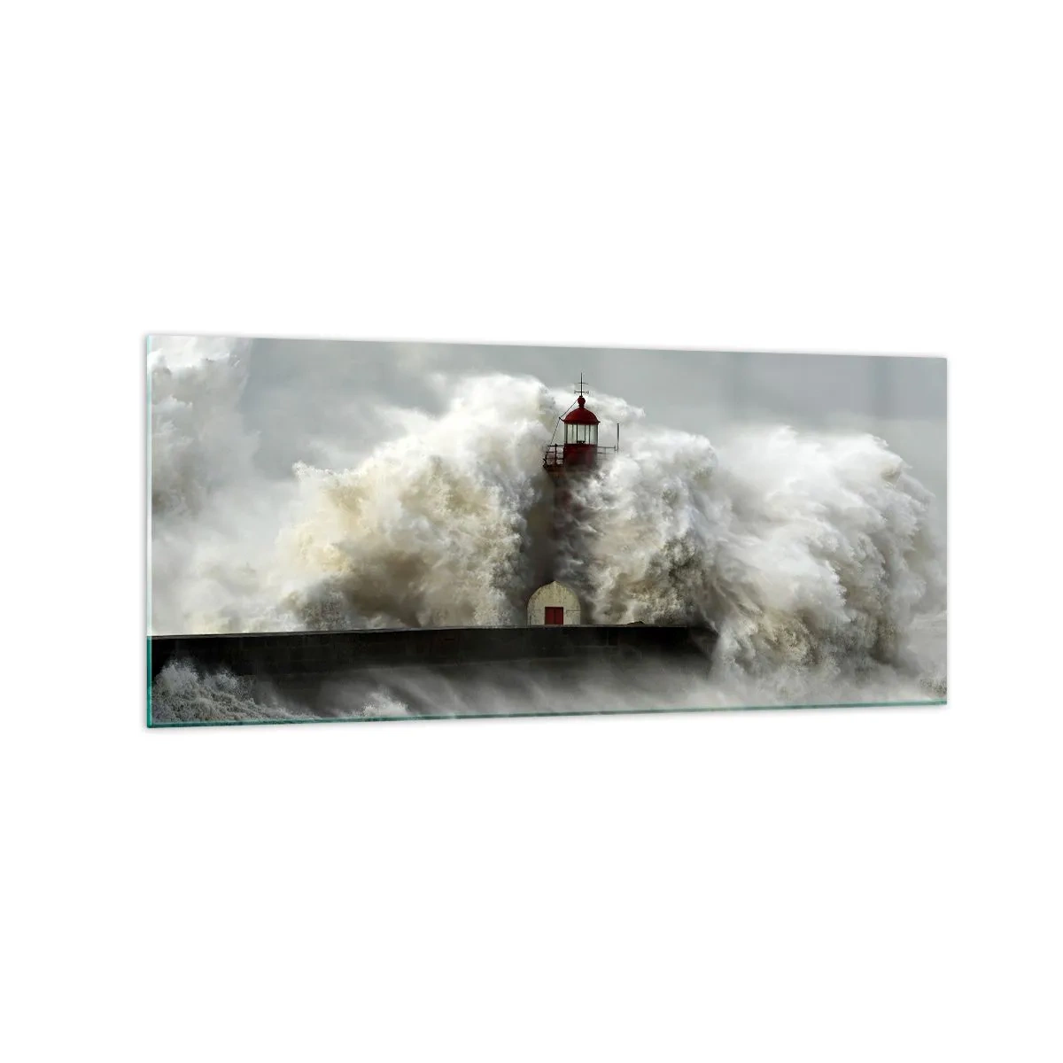Üveg kép - Az óceán haragja - 120x50 cm