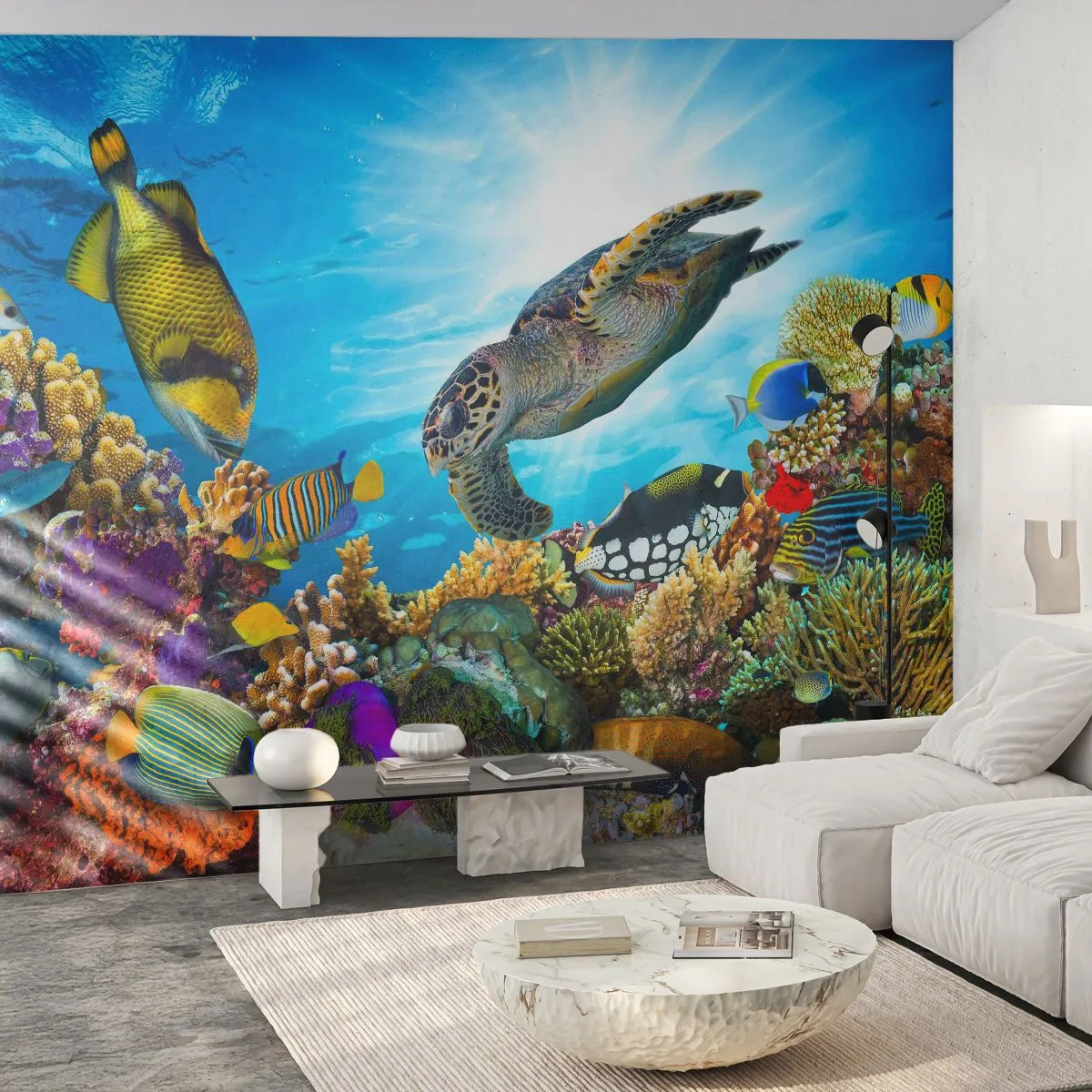 Öntapadós Fotótapéta Deluxe Sticker - Korall sétány - korallzátony, Tenger, Vízalatti világ - 500x350 cm