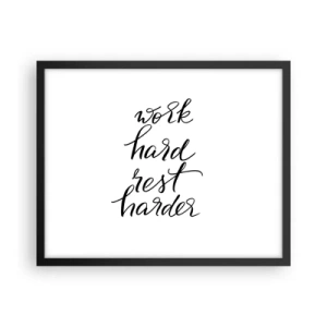 Poszter fehér keretben - Élet egyensúly - 50x40 cm