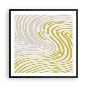 Poszter fehér keretben - Kompozíció szelíd kanyarral - 60x60 cm