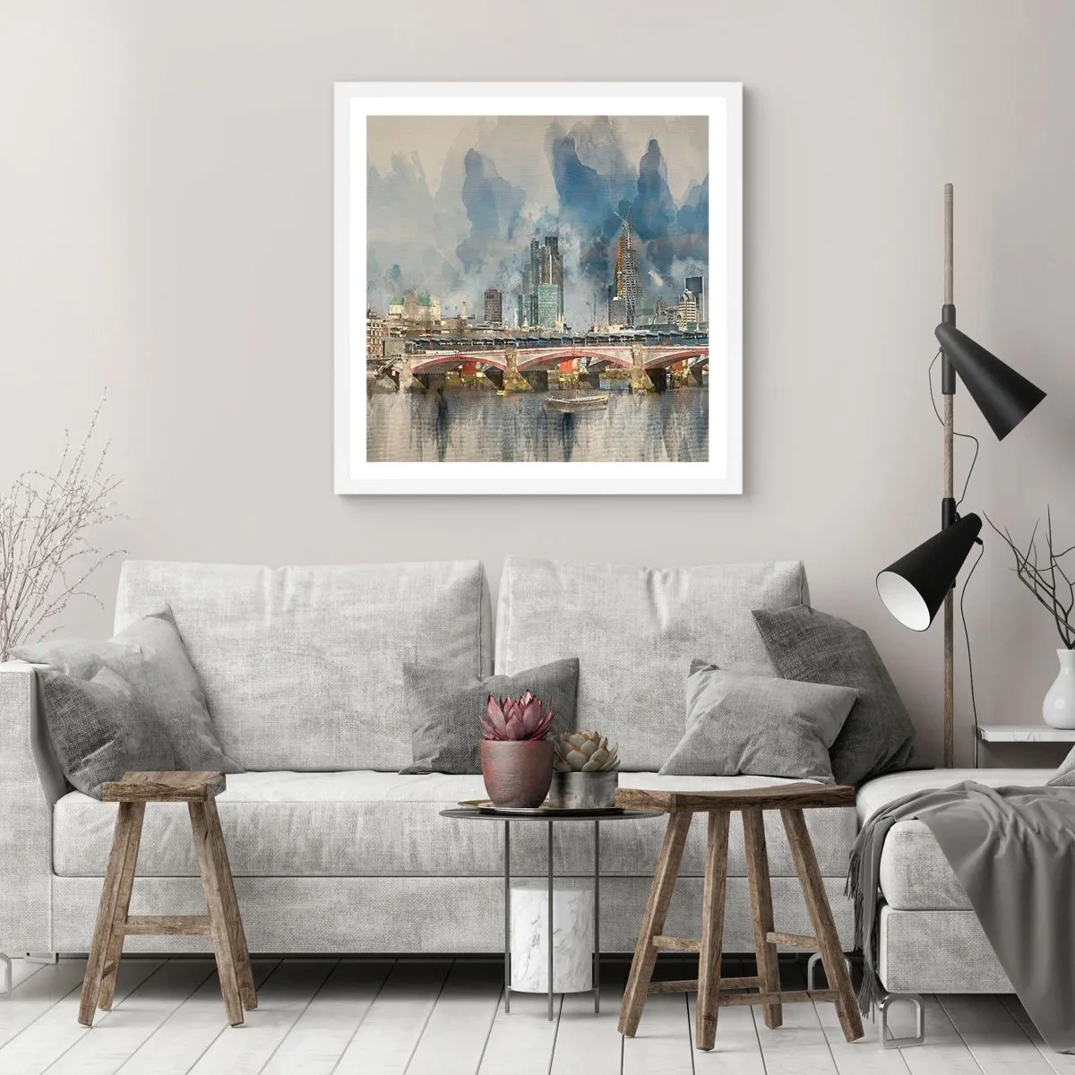 Poszter fekete keretben - London teljes pompájában - 30x30 cm