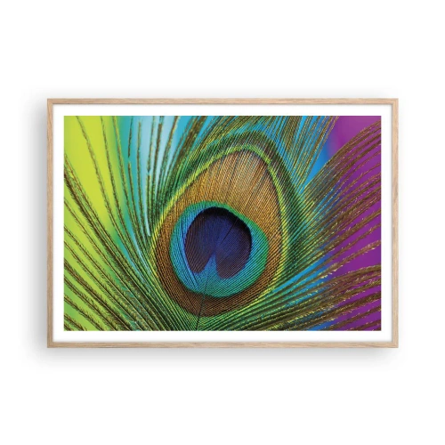 Poszter világos tölgy keretben - Szemtől szemben - 100x70 cm