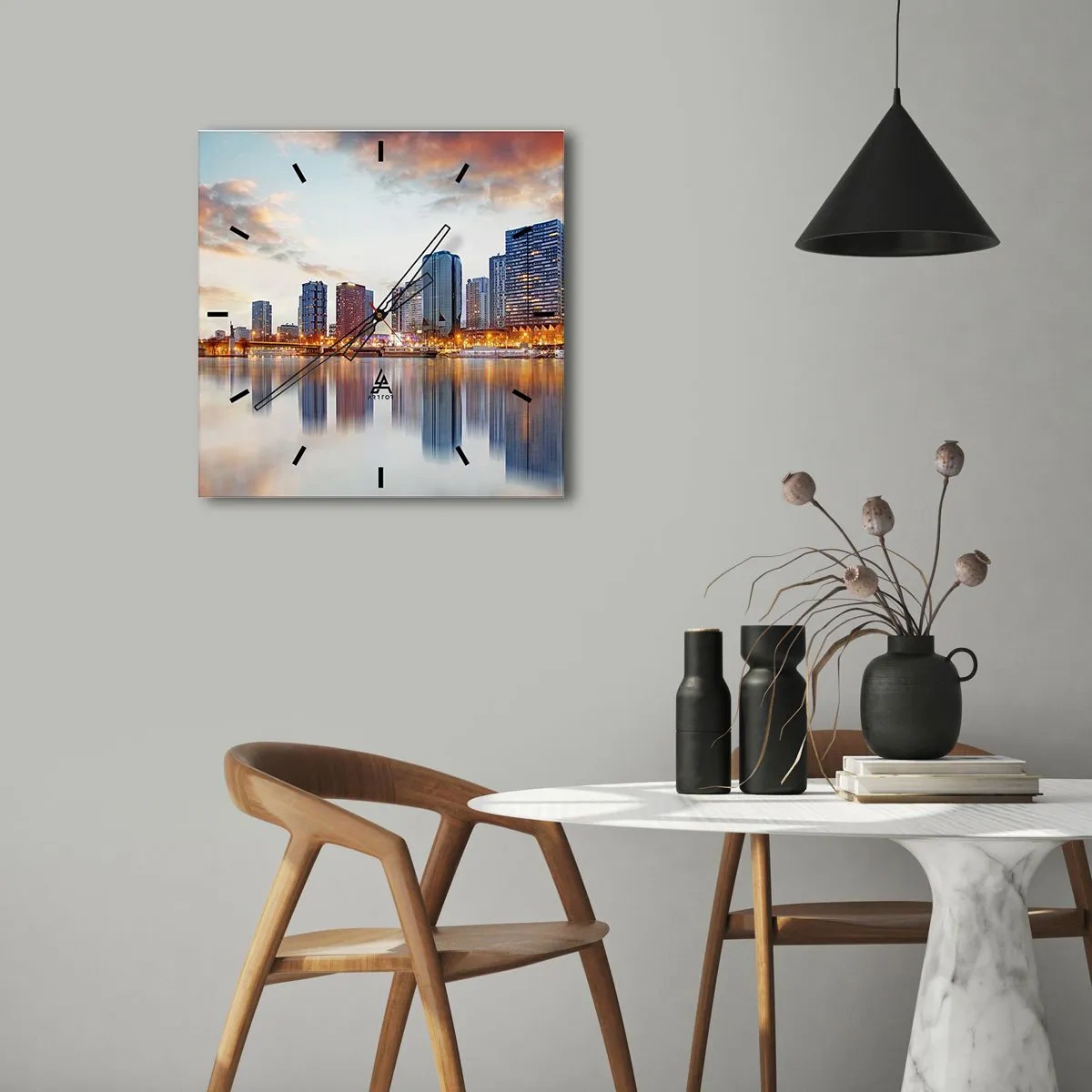 Falióra, Óra - Párizs monumentális nyugalma - 40x40 cm