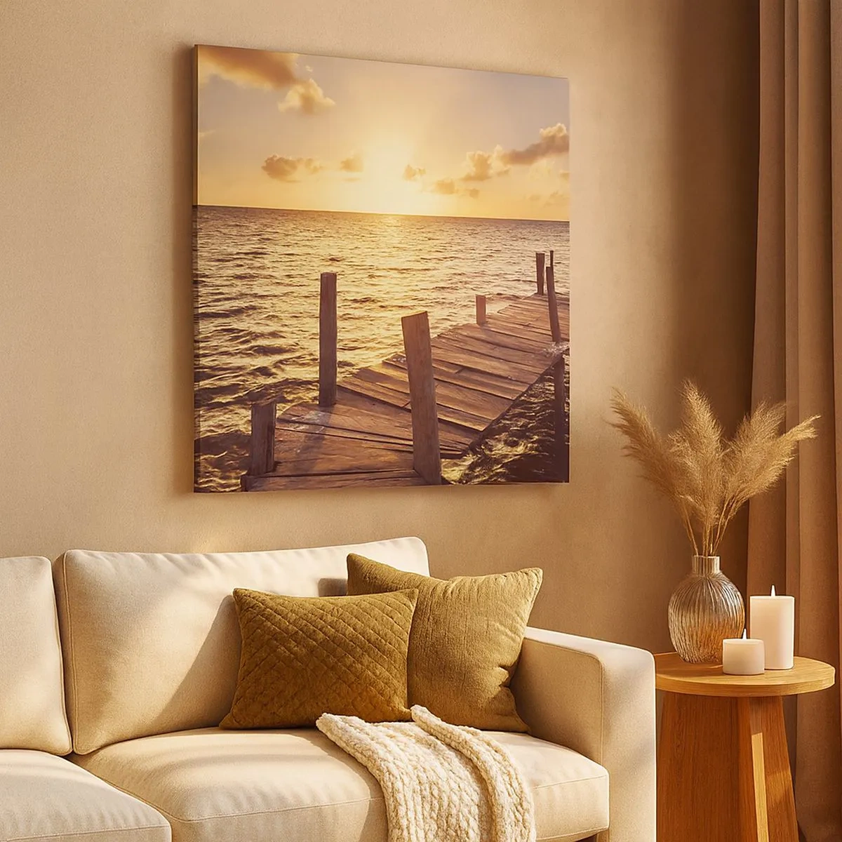 Vászonkép - A szelídség aranyföldje - 30x30 cm