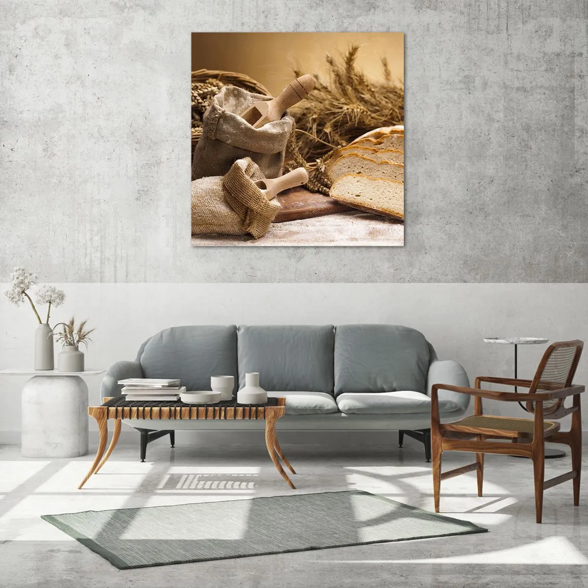 Üveg kép - Hogyan vágta le a késsel - 70x70 cm