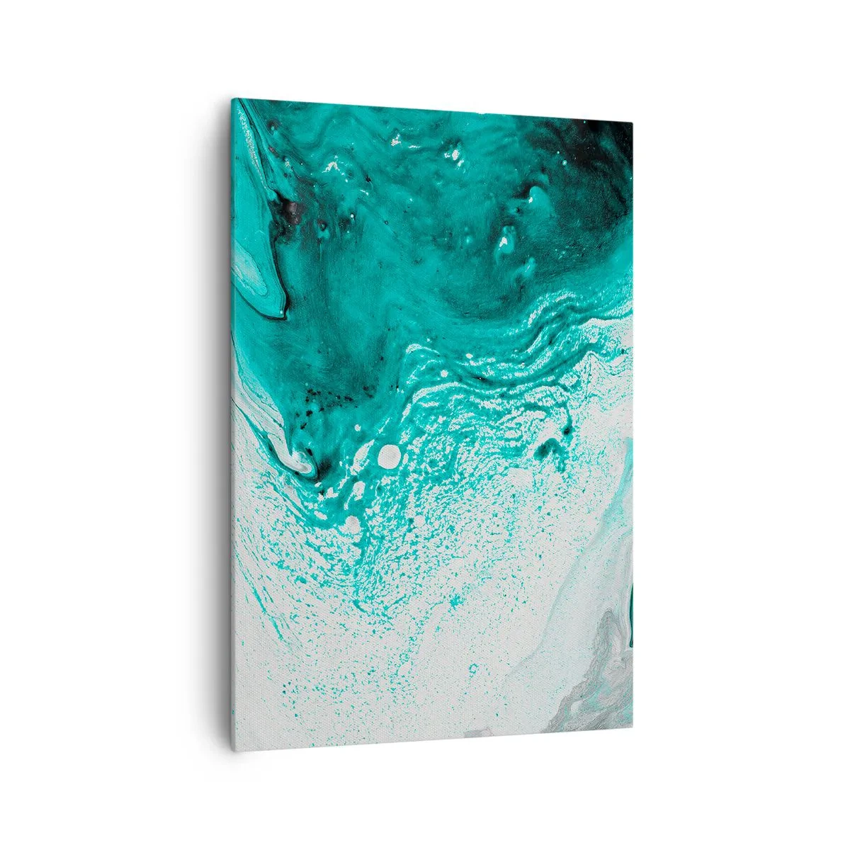 Vászonkép - Elolvadni fehérben és türkizben - 70x100 cm