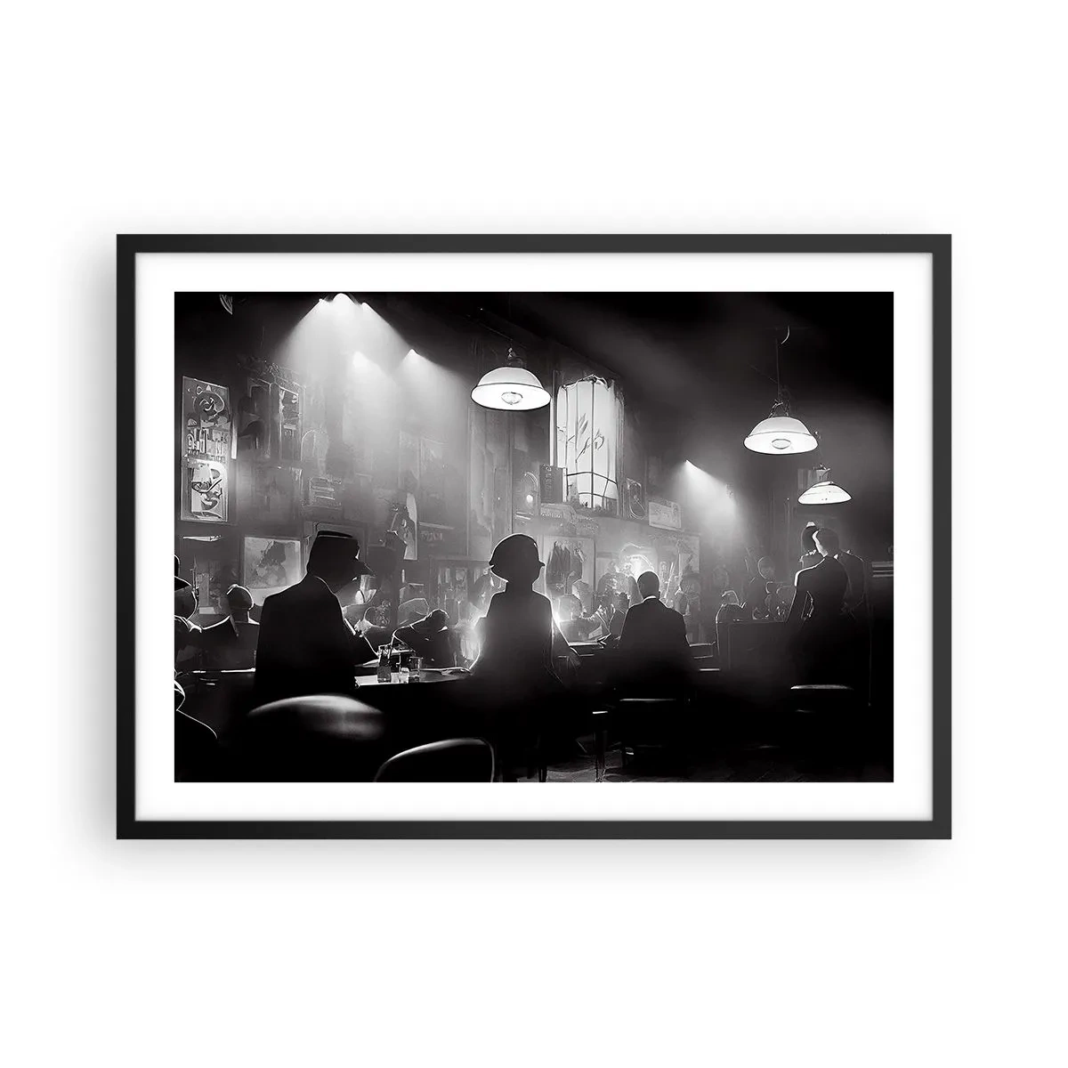 Poszter fehér keretben - Jazzes hangulatban - 70x50 cm