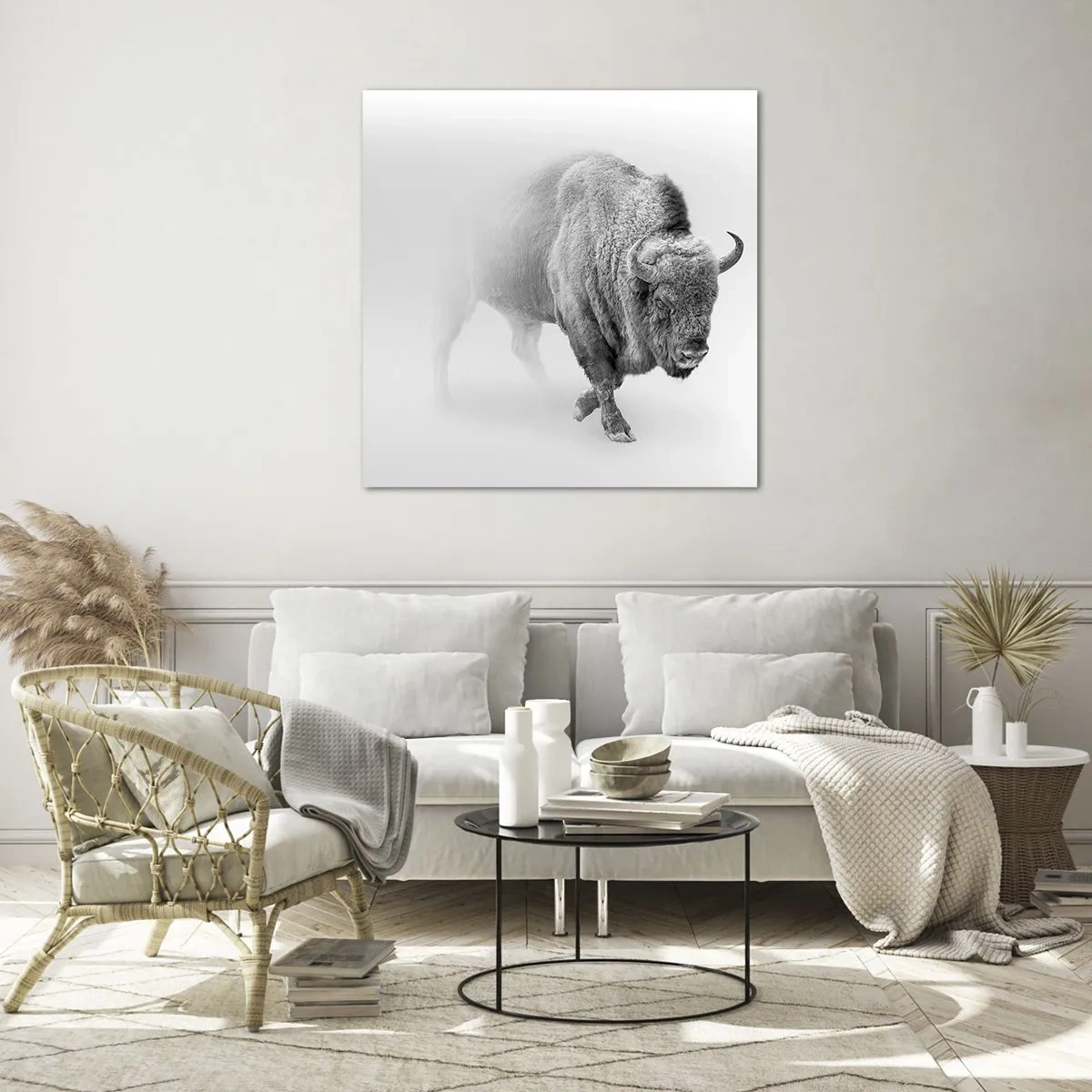 Üveg kép - A préri királya - 40x40 cm