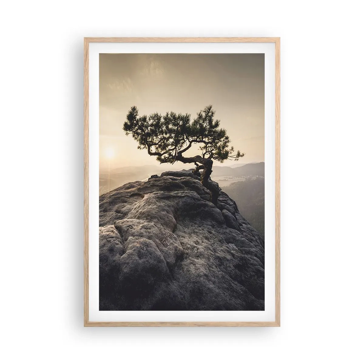 Poszter világos tölgy keretben - Az élet mindig győz - 61x91 cm