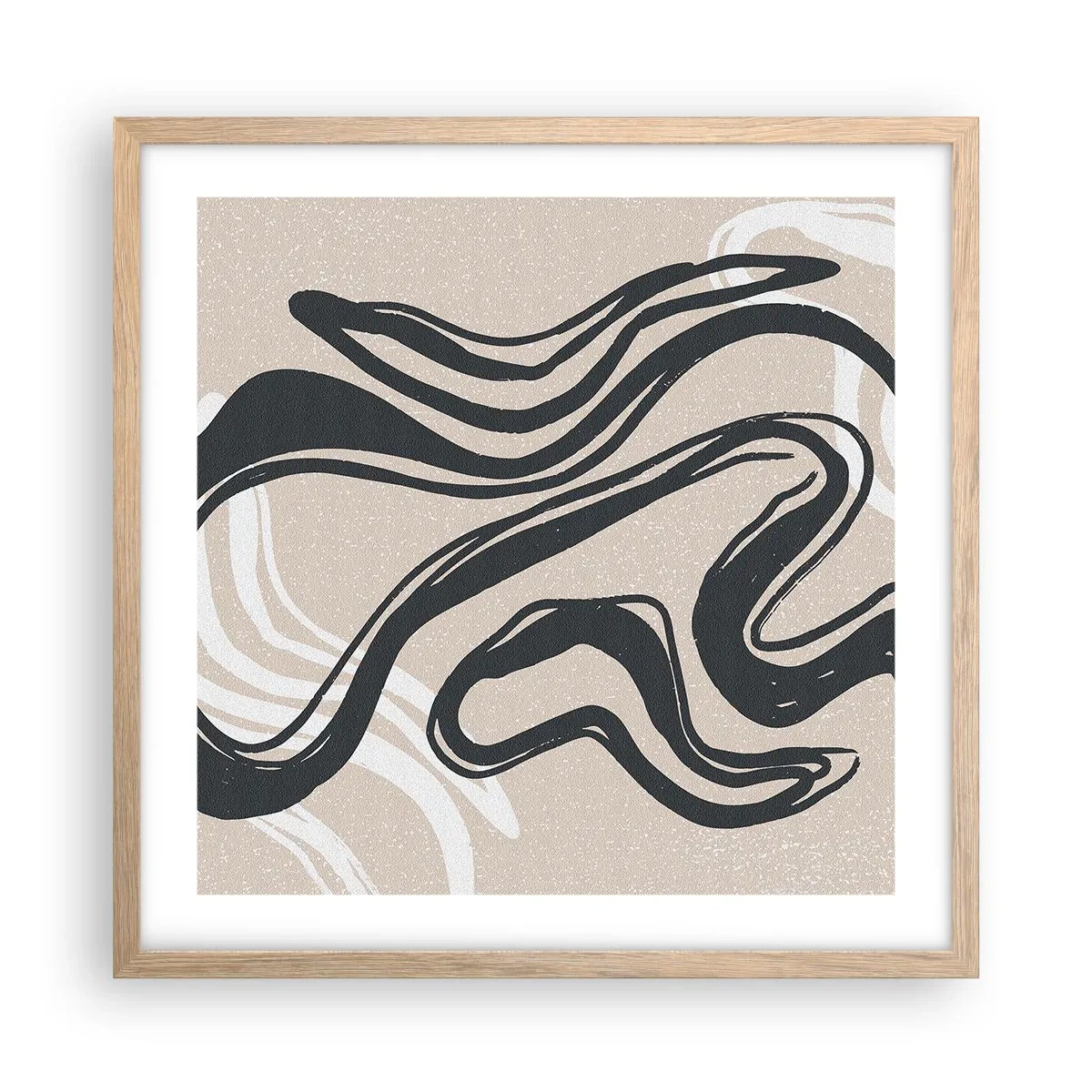 Poszter világos tölgy keretben - Megsokszorozott kifejezés - 50x50 cm