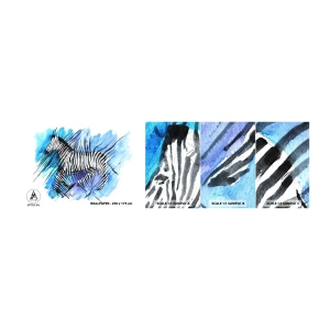 Fotótapéta Minta Öntapadós Deluxe Sticker - Csíkokba rejtve - Állatok, Borda, Afrika - 100x30 cm