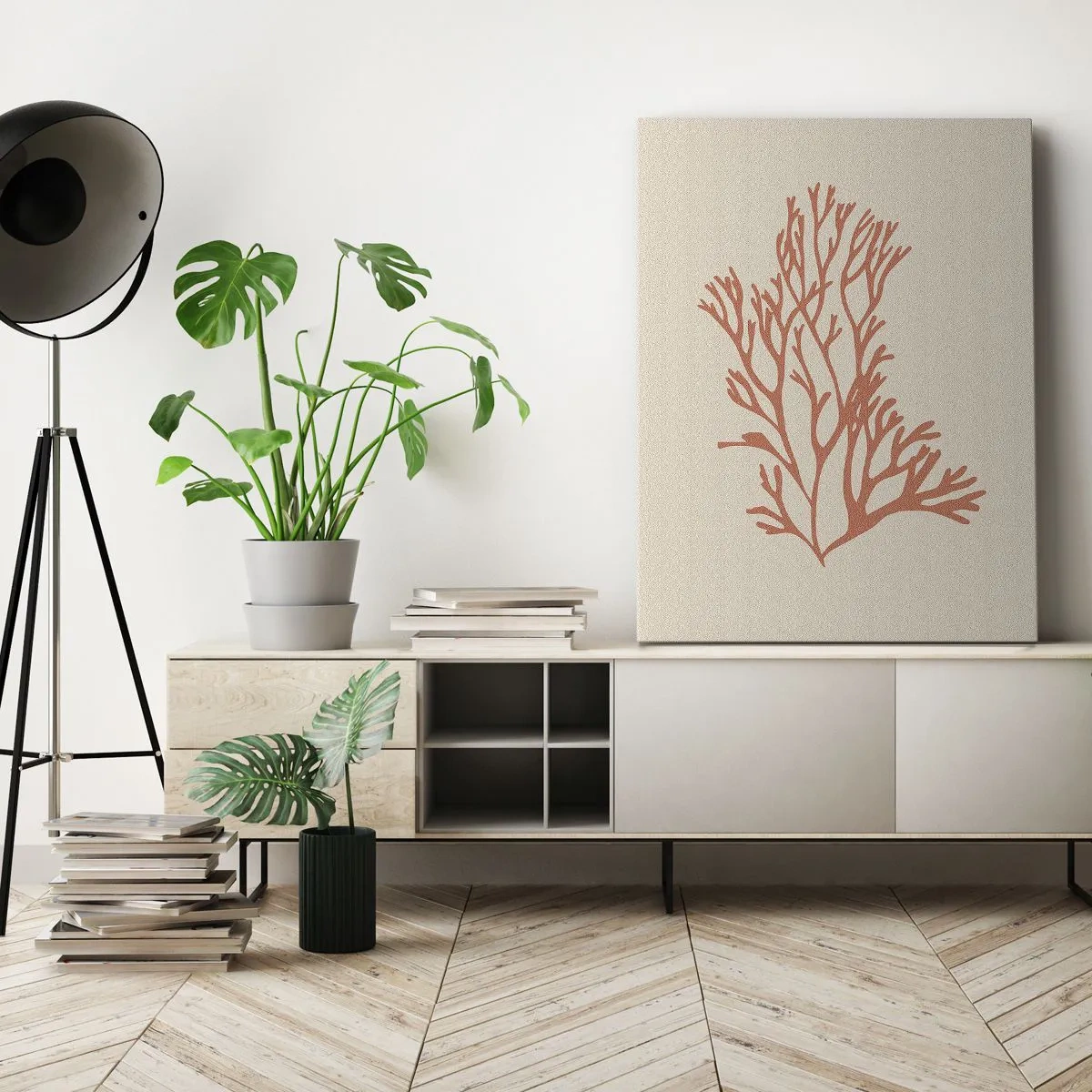 Vászonkép - Korall filigrán - 55x100 cm