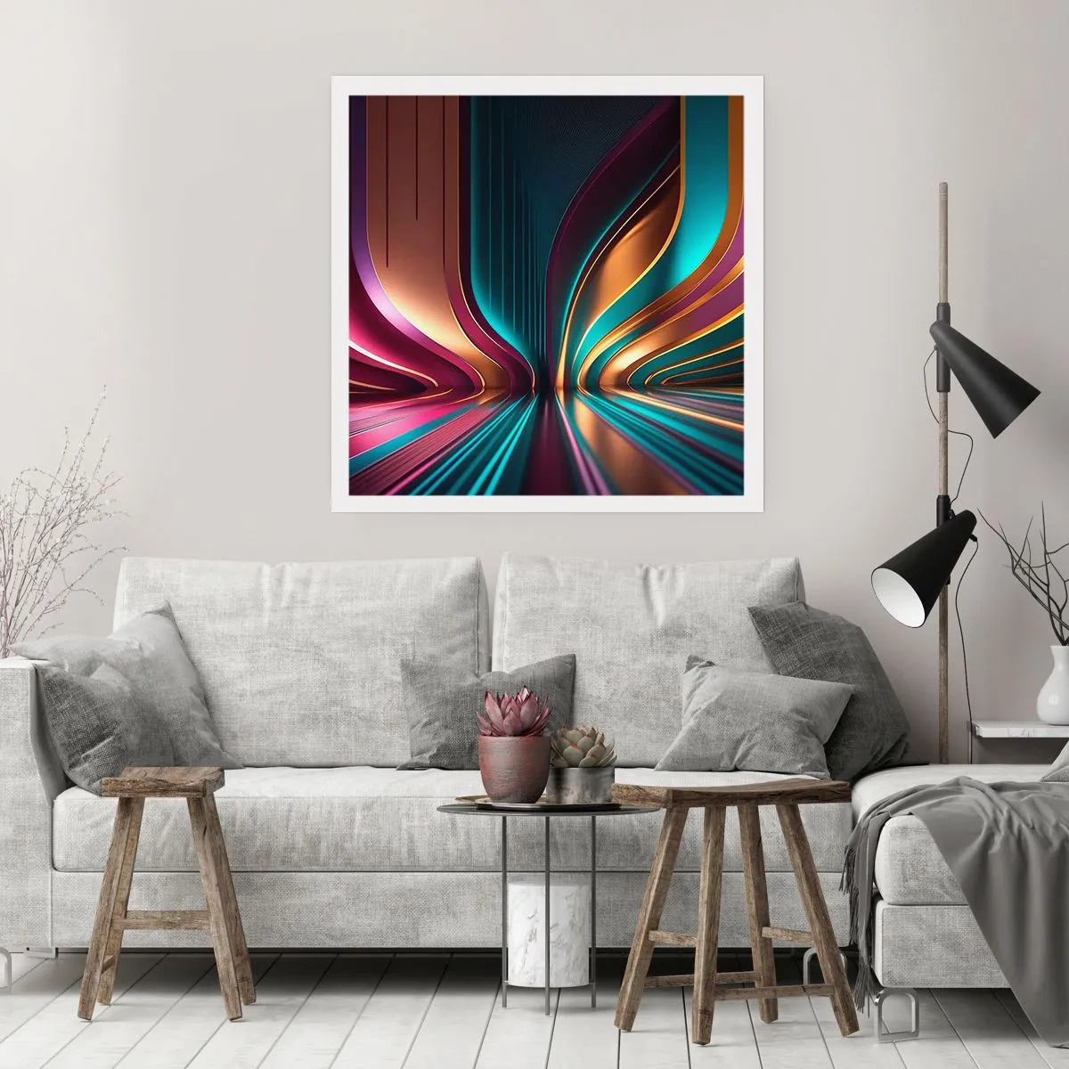 Poszter - A fény építészete - 40x40 cm