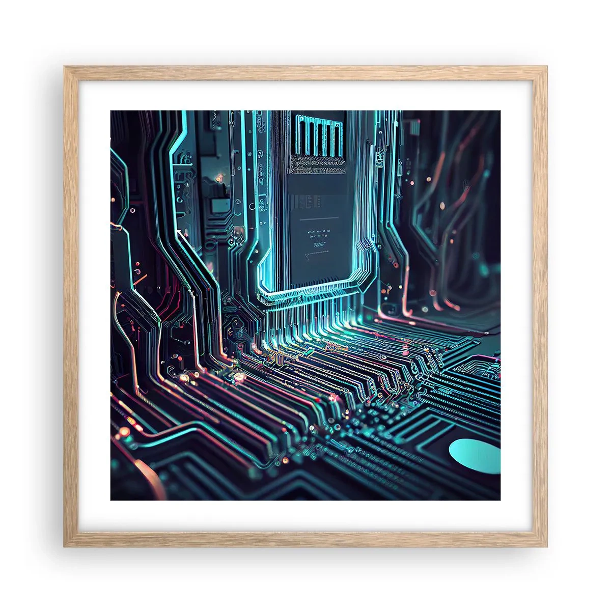 Poszter világos tölgy keretben - Úgy gondolom... - 50x50 cm