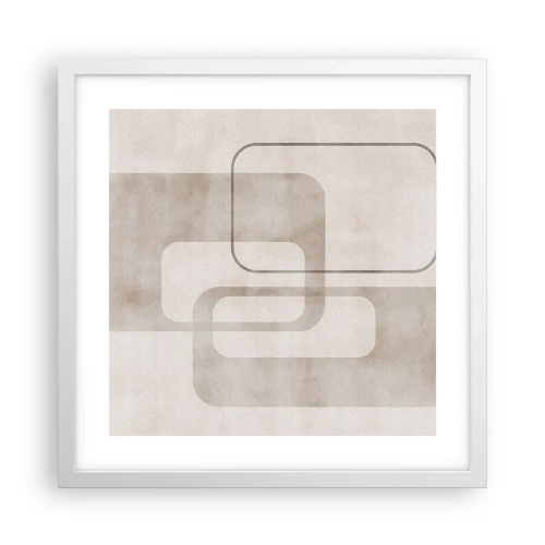 Poszter fekete keretben - Geometrikus fúga - 40x40 cm