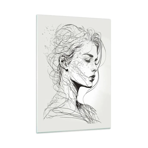 Üveg kép - Portré álmodozásban - 50x70 cm