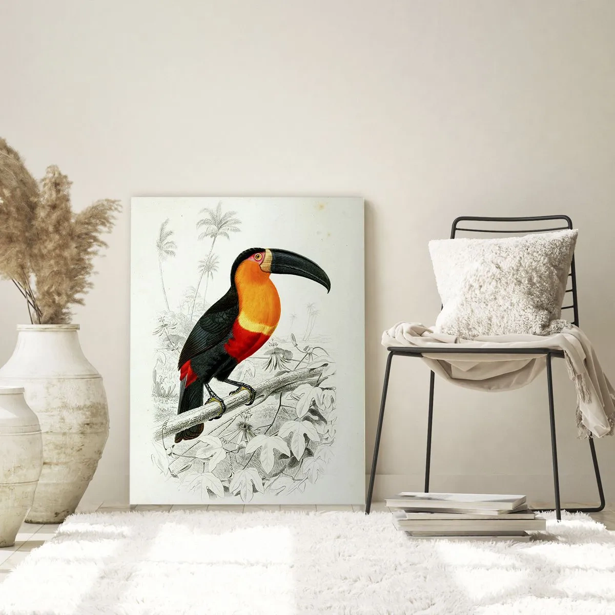 Üveg kép - Madárszínek - 80x120 cm