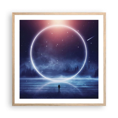 Poszter világos tölgy keretben - Már itt vannak... - 60x60 cm