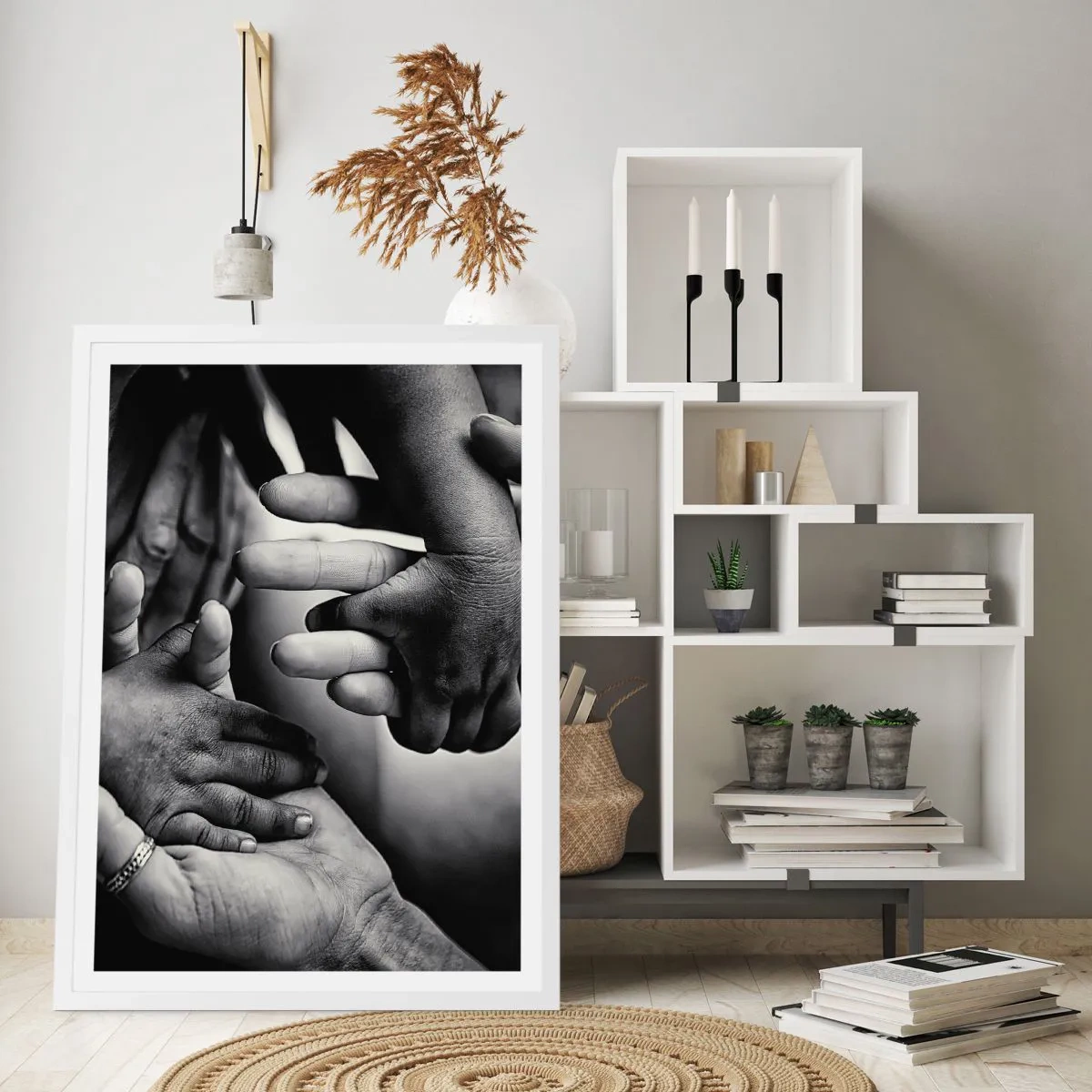 Poszter fekete keretben - Embernek lenni - 61x91 cm