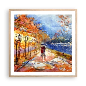 Poszter világos tölgy keretben - Együtt az idő határáig - 60x60 cm