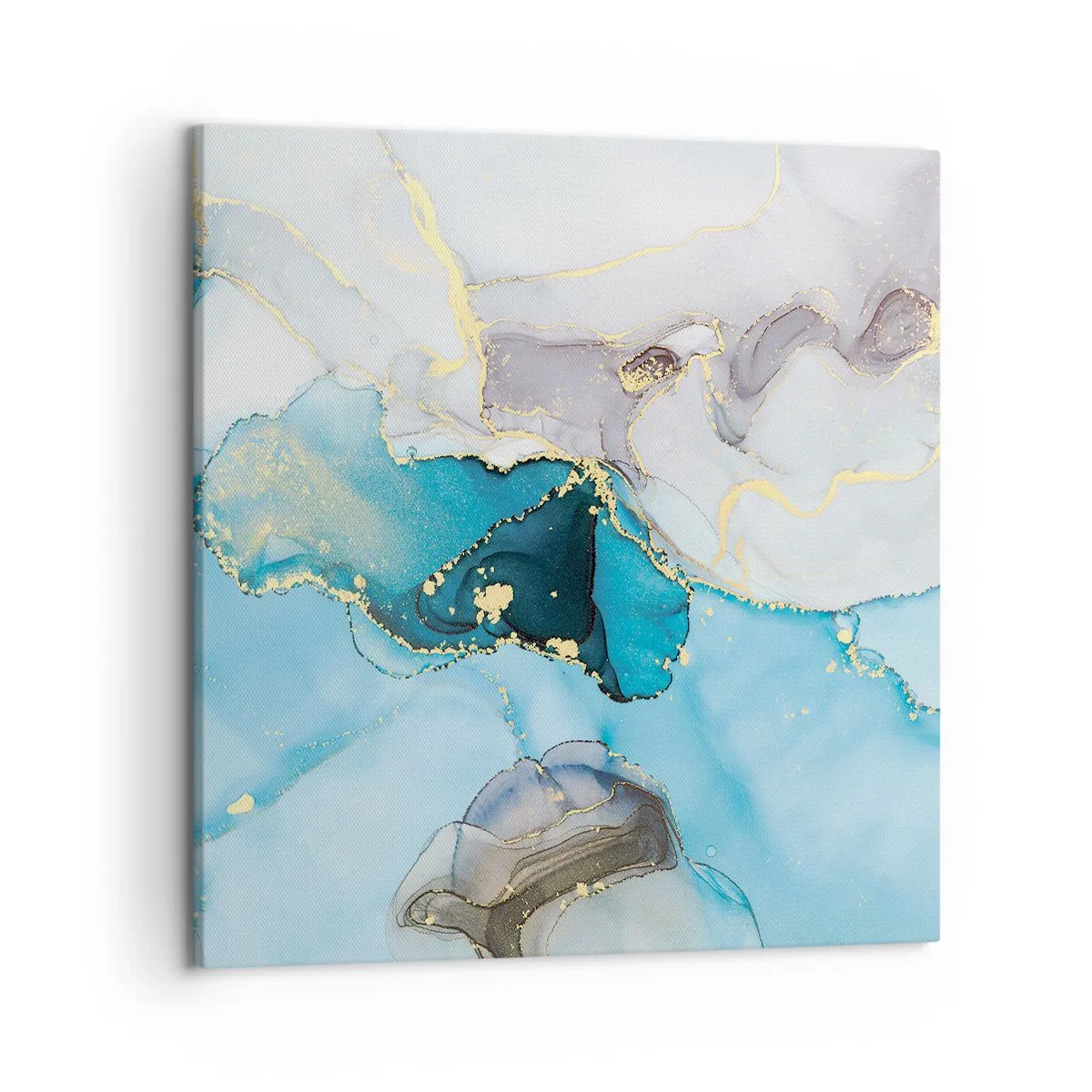 Vászonkép - Tanulmány a szürke és a türkiz találkozásáról - 50x50 cm