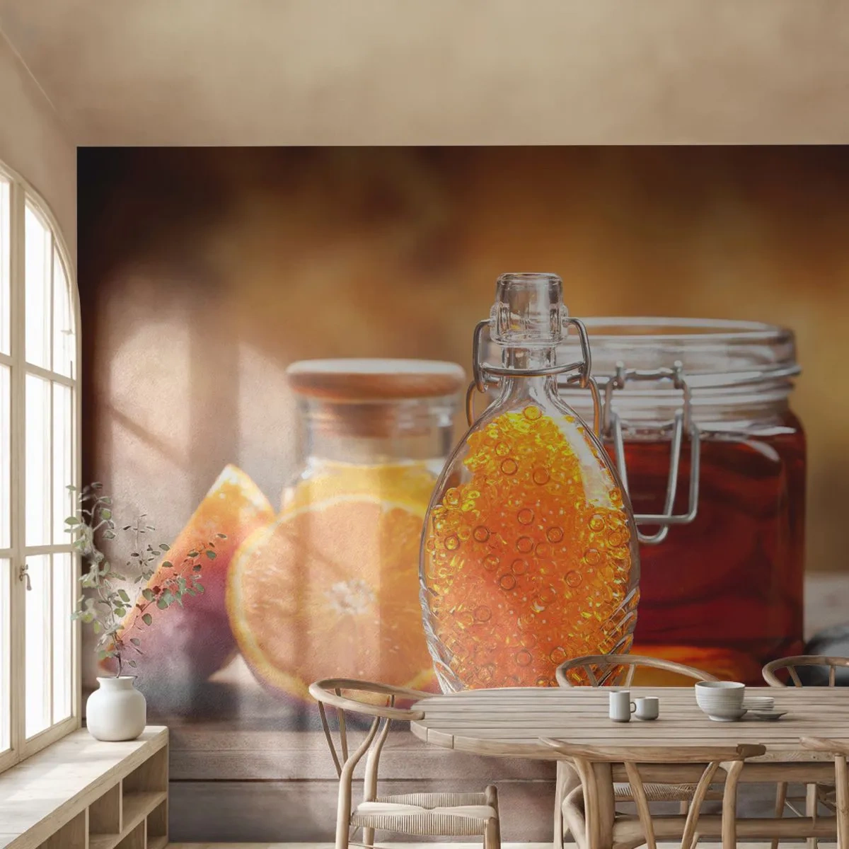 Fotótapéta Premium Sand - Napos ízek és aromák - Gasztronómia, narancs, Jar Mézzel - 100x70 cm