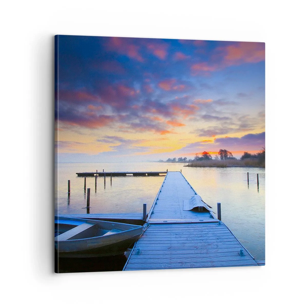 Vászonkép - Lila-arany nyugalom - 60x60 cm